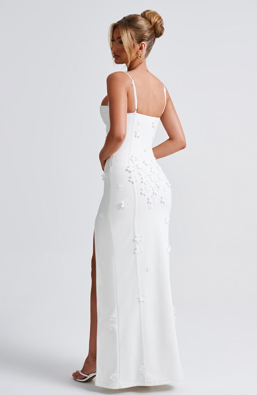Flourenne Dalyra Maxi Dress in Ivory Lined