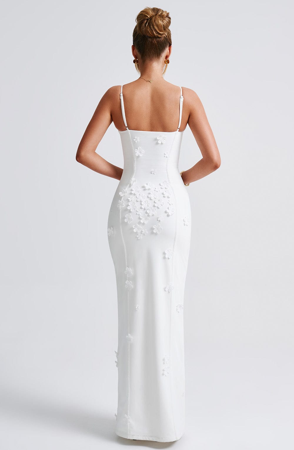Flourenne Dalyra Maxi Dress in Ivory Lined