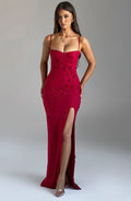 Flourenne Dalyra Maxi Dress in Red Lined