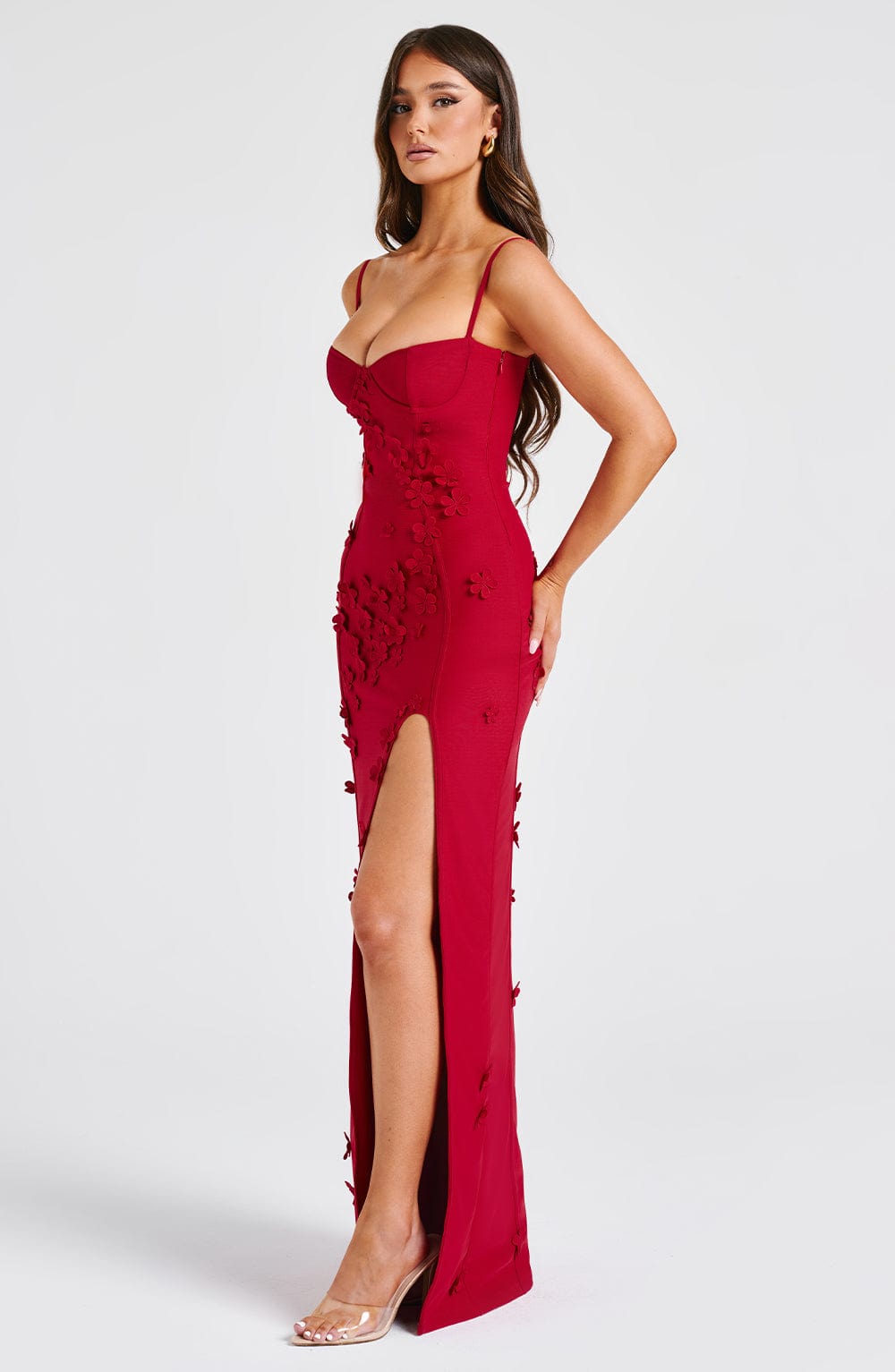 Flourenne Dalyra Maxi Dress in Red Lined