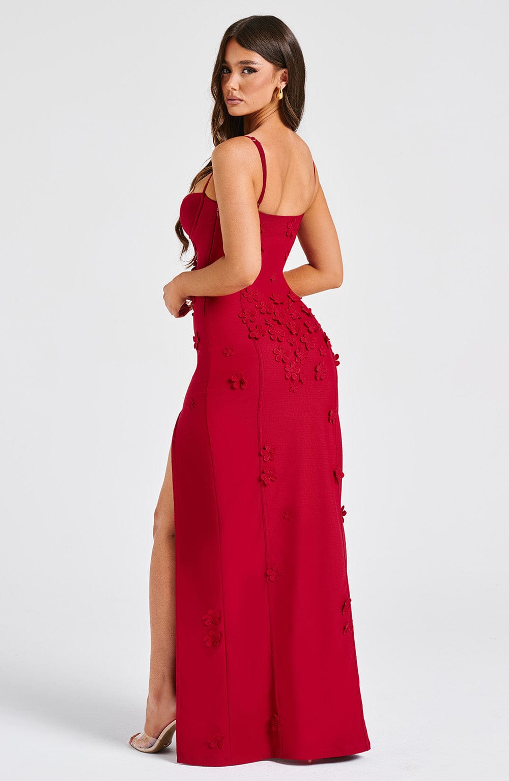 Flourenne Dalyra Maxi Dress in Red Lined
