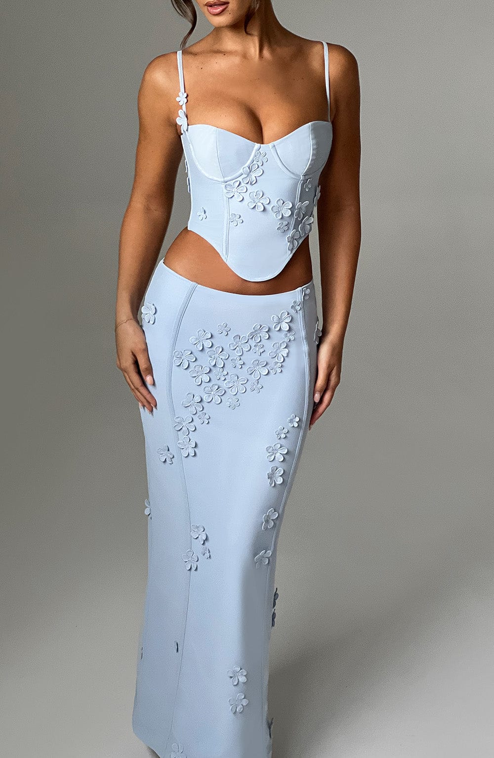 Flourenne Dalyssa Maxi Skirt in Blue