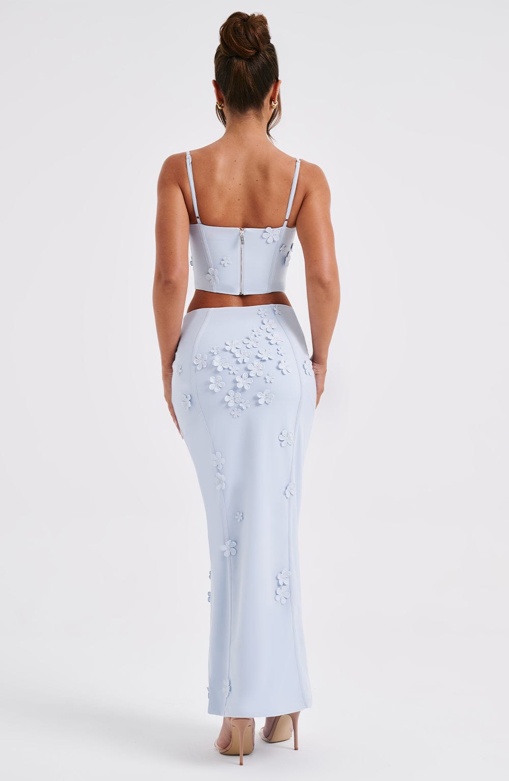 Flourenne Dalyssa Maxi Skirt in Blue