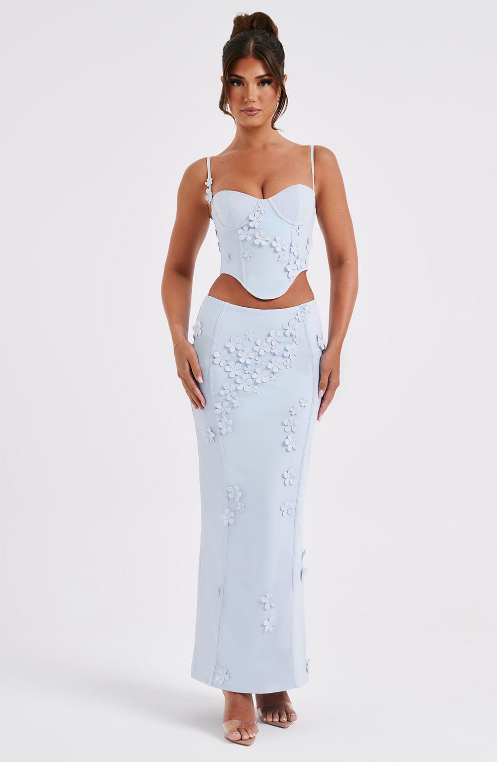 Flourenne Dalyssa Maxi Skirt in Blue