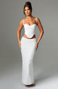 Flourenne Dalyssa Maxi Skirt in White