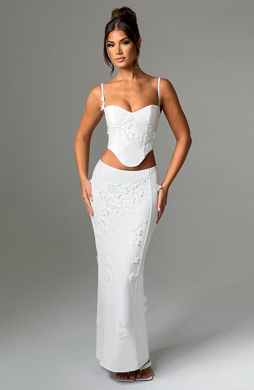 Flourenne Dalyssa Maxi Skirt in White