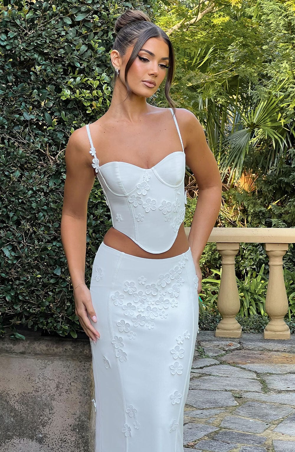 Flourenne Dalyssa Maxi Skirt in White