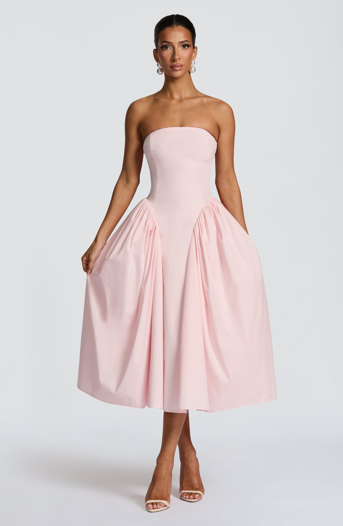 Flourenne Darlena Midi Dress in Blush