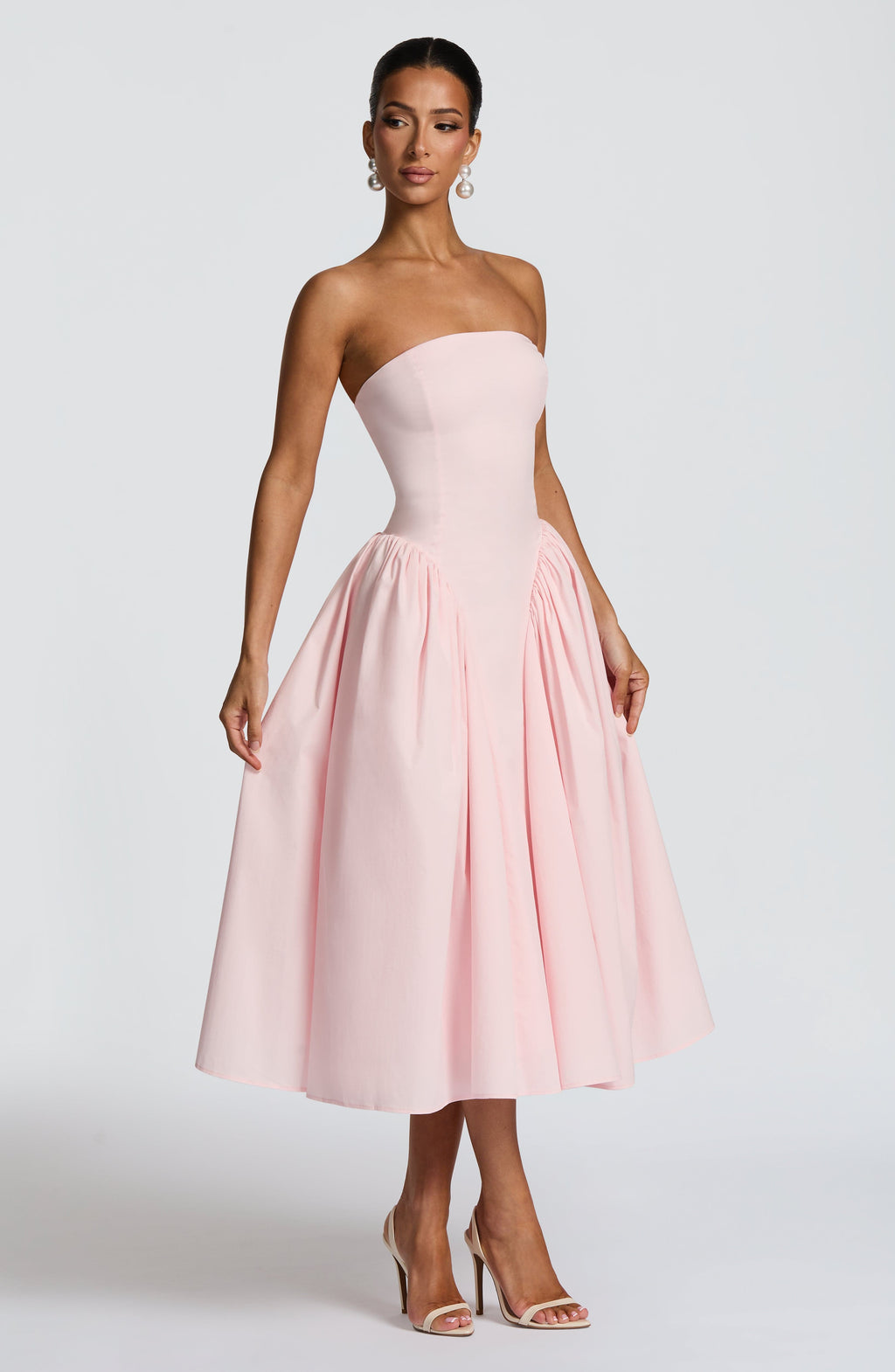 Flourenne Darlena Midi Dress in Blush