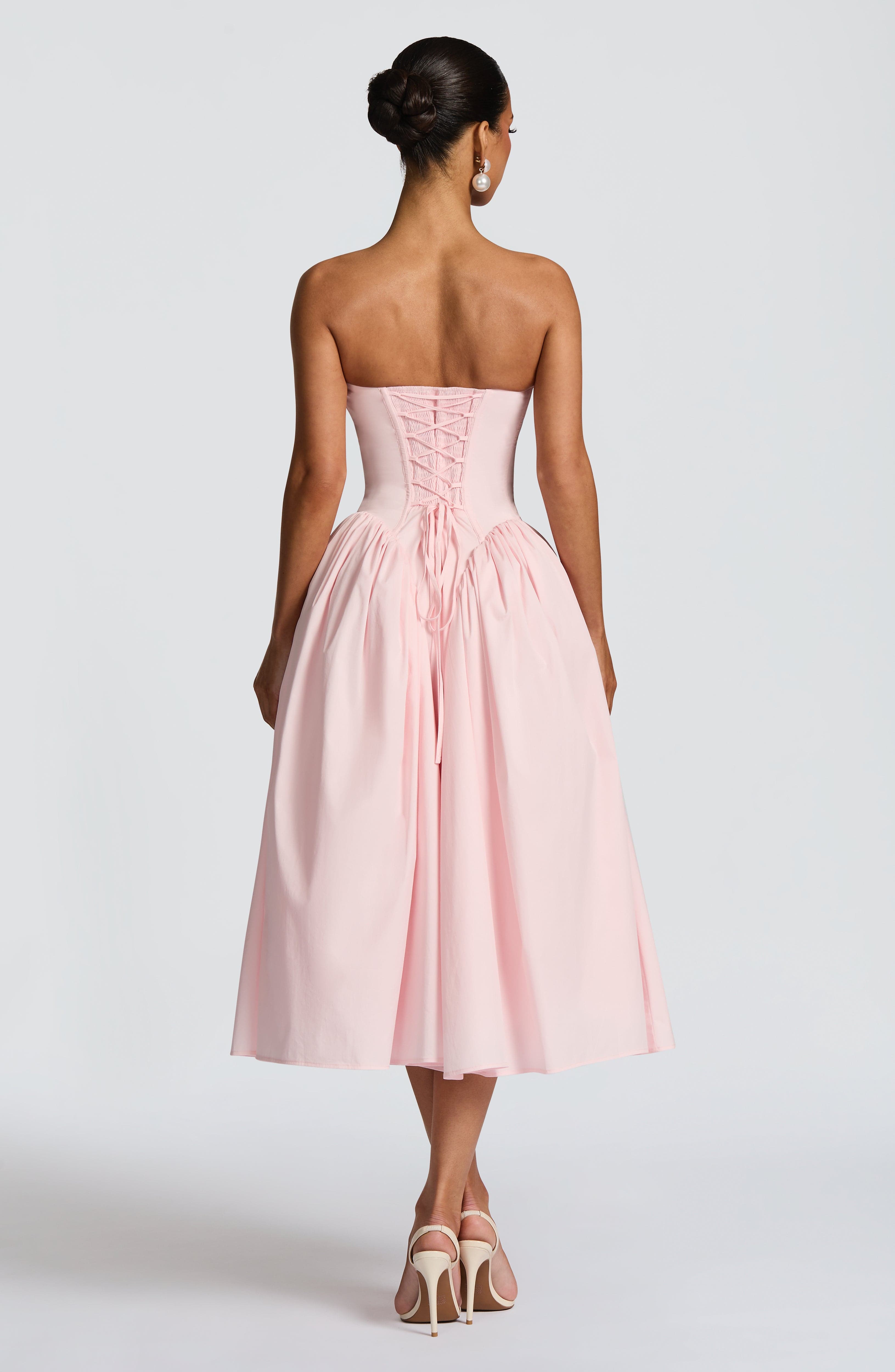 Flourenne Darlena Midi Dress in Blush