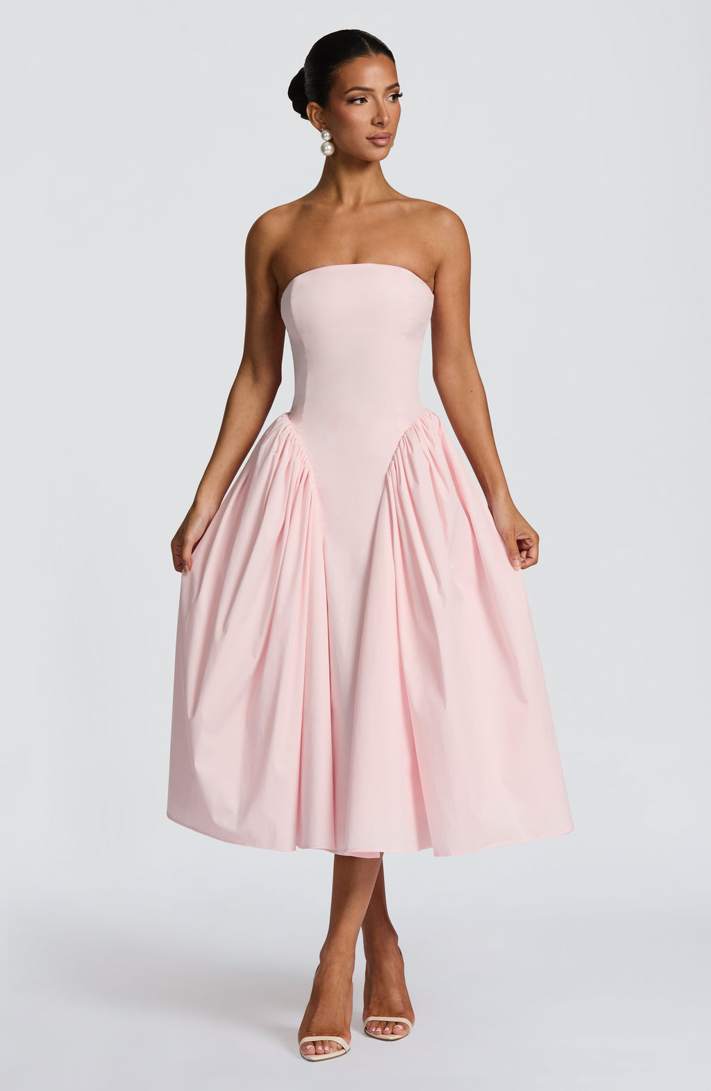 Flourenne Darlena Midi Dress in Blush