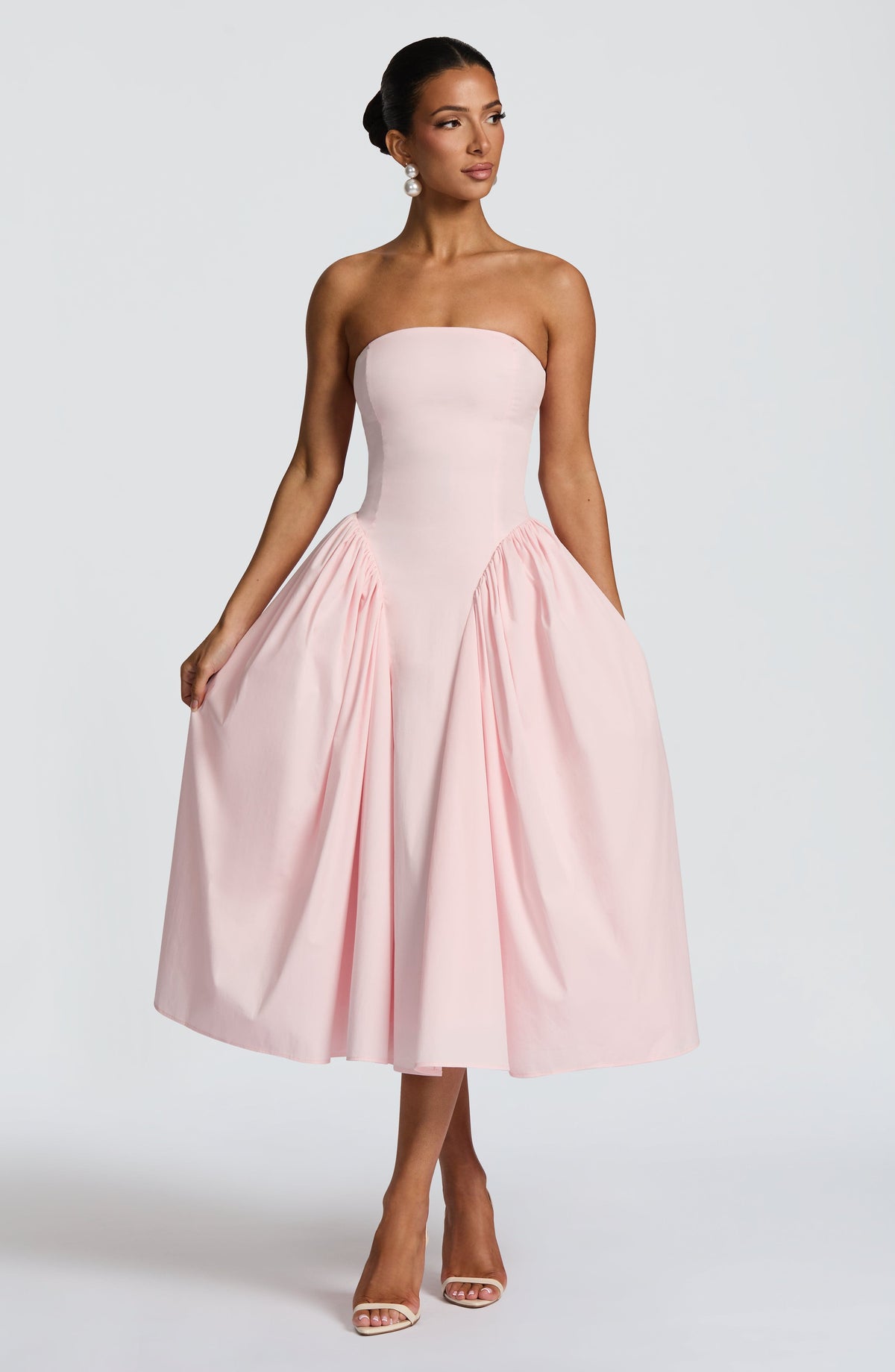 Flourenne Darlena Midi Dress in Blush