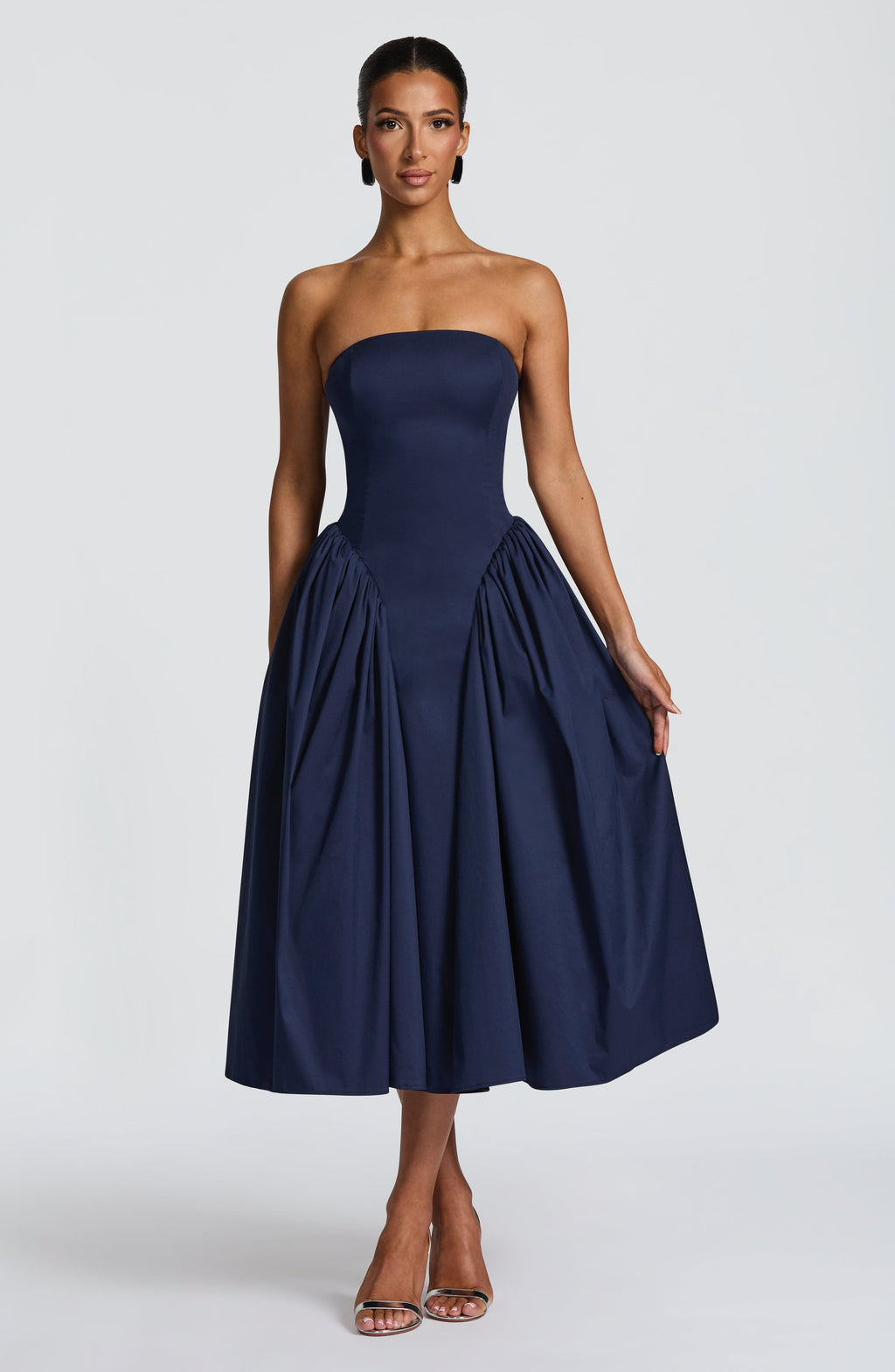 Flourenne Darlena Midi Dress in Navy