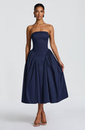 Flourenne Darlena Midi Dress in Navy