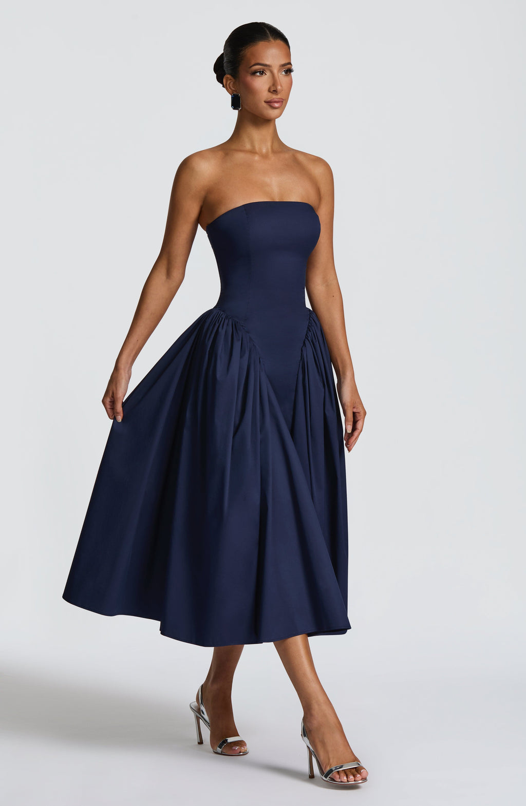 Flourenne Darlena Midi Dress in Navy