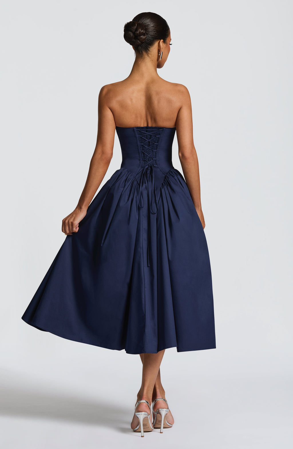 Flourenne Darlena Midi Dress in Navy