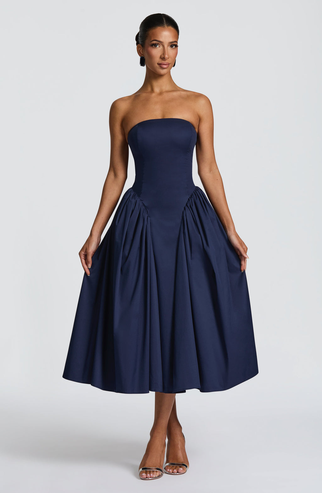 Flourenne Darlena Midi Dress in Navy