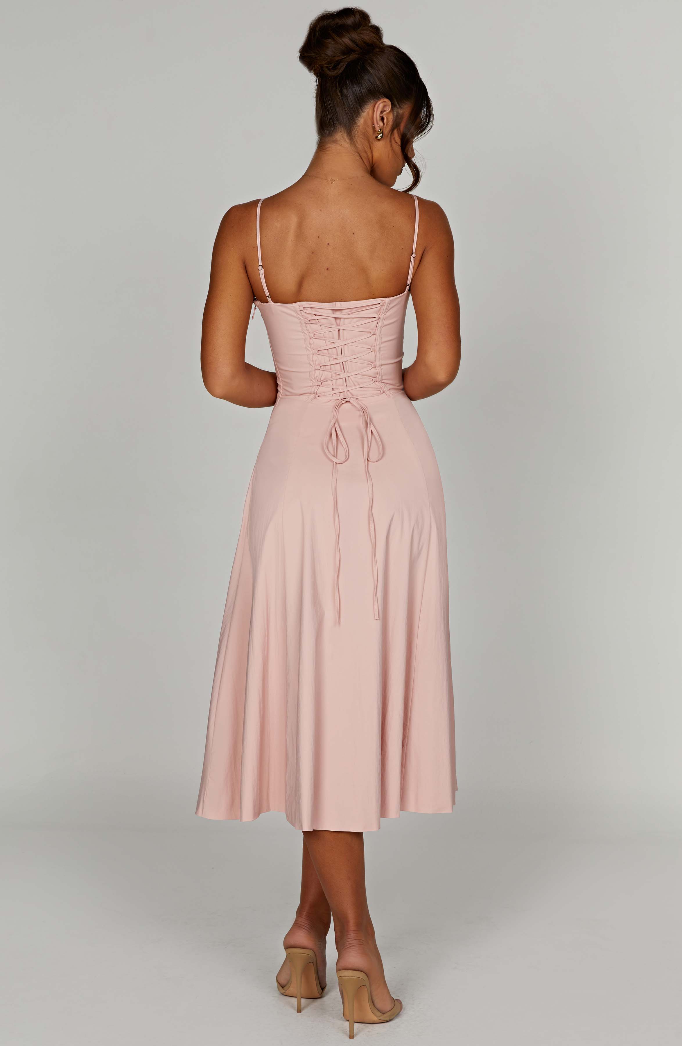 Flourenne Deandra Midi Dress in Blush