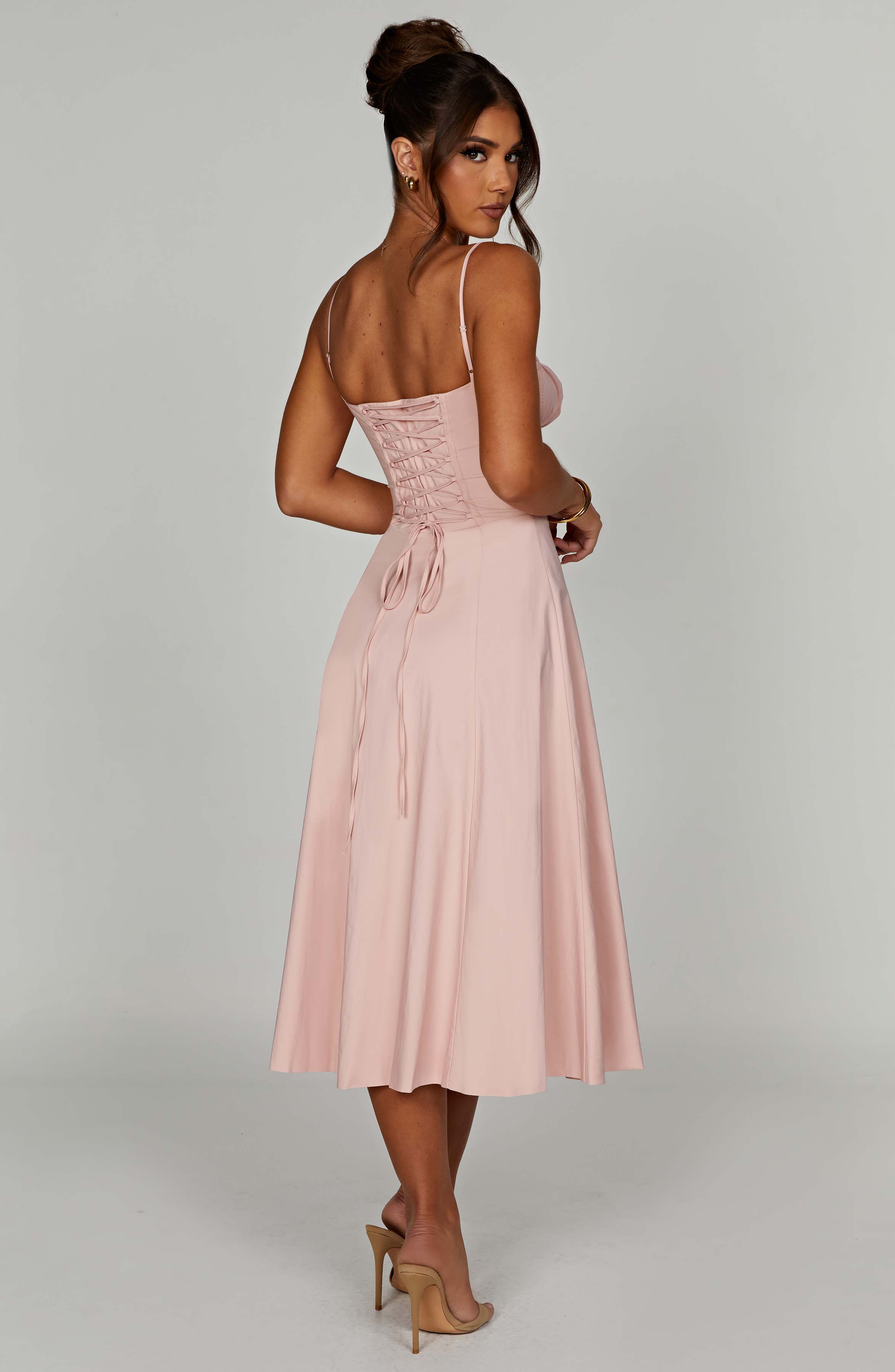 Flourenne Deandra Midi Dress in Blush