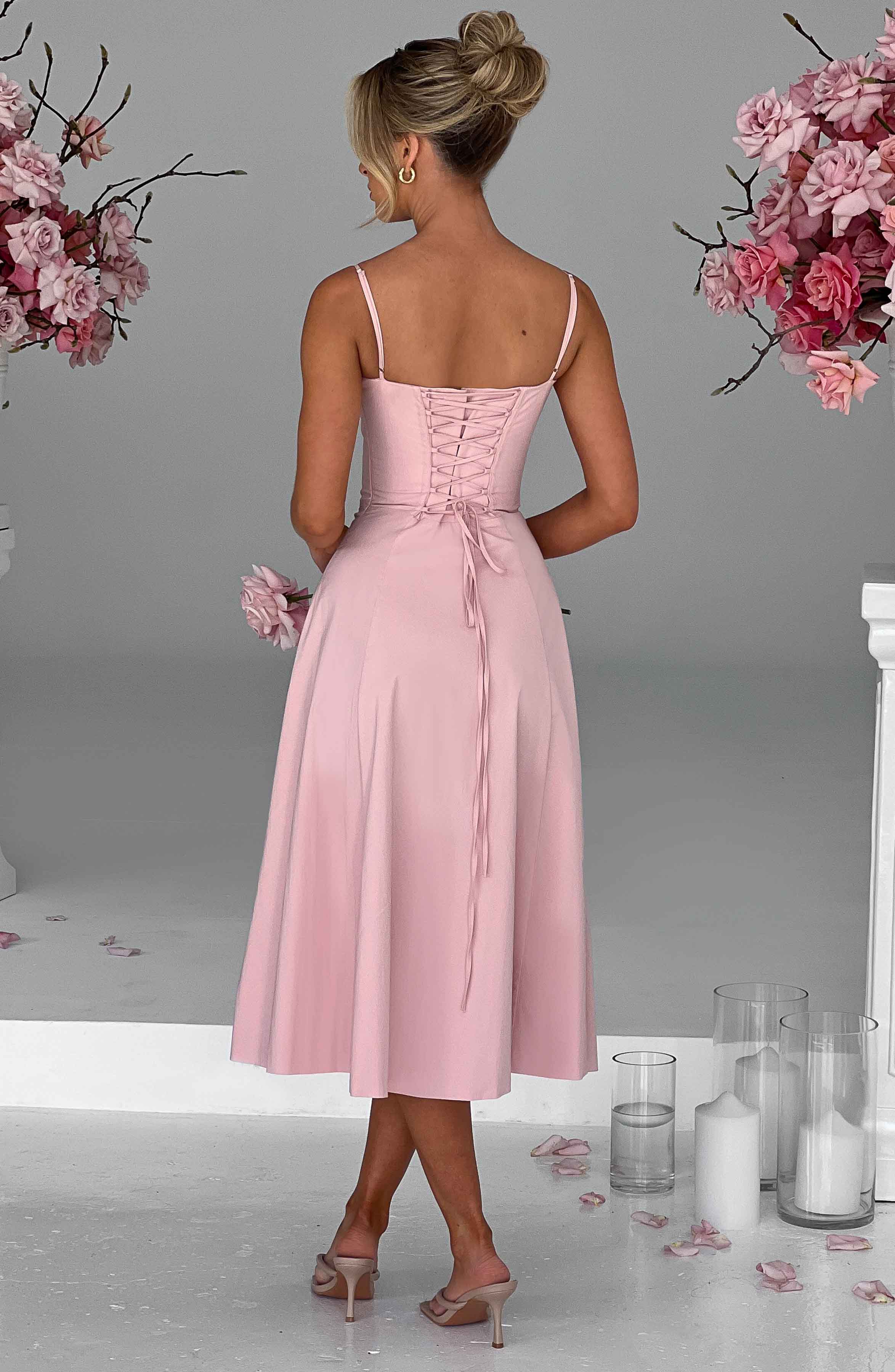 Flourenne Deandra Midi Dress in Blush