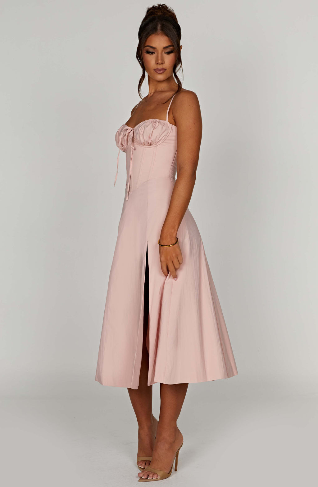 Flourenne Deandra Midi Dress in Blush