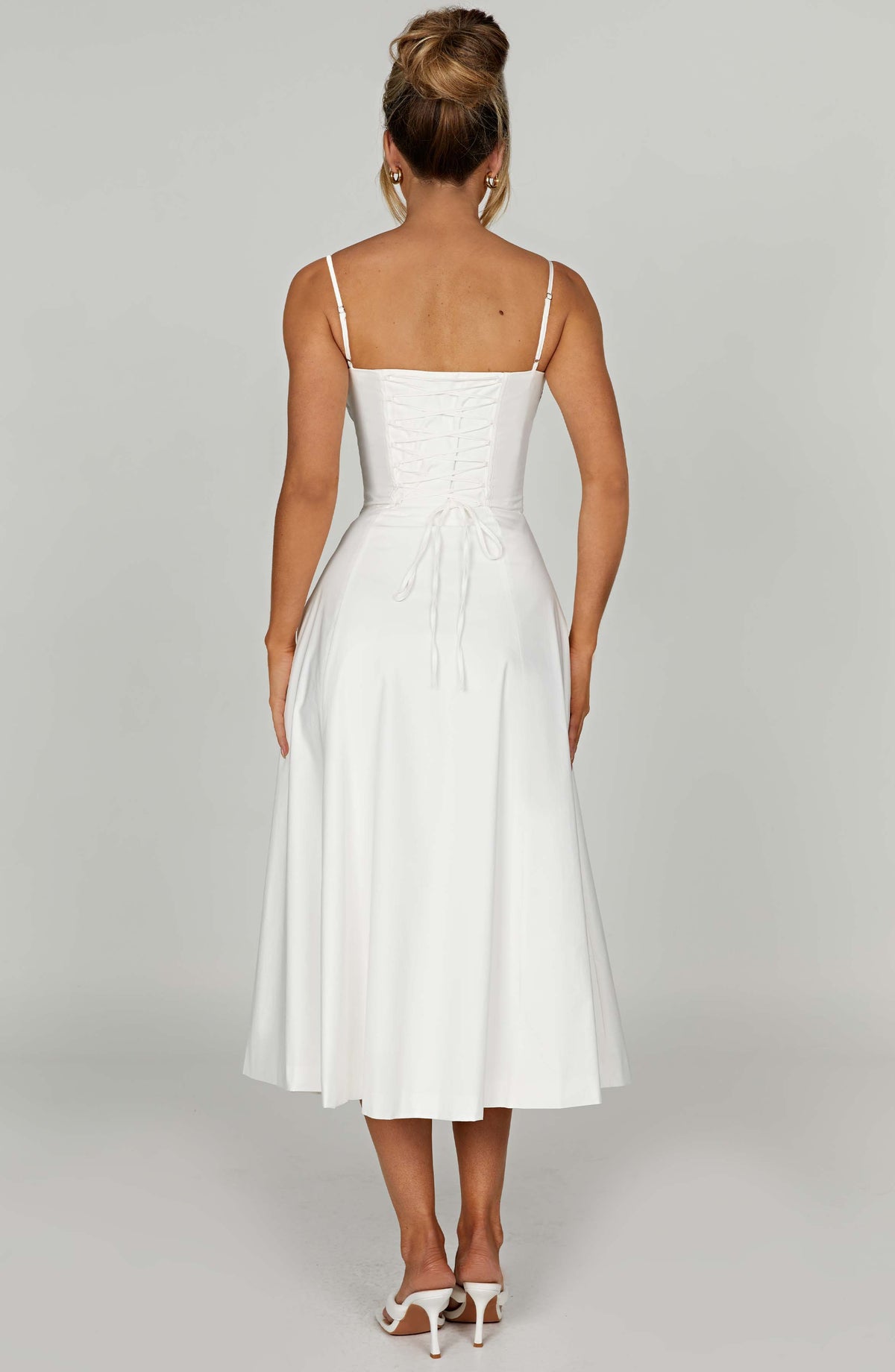 Flourenne Deandra Midi Dress in Ivory