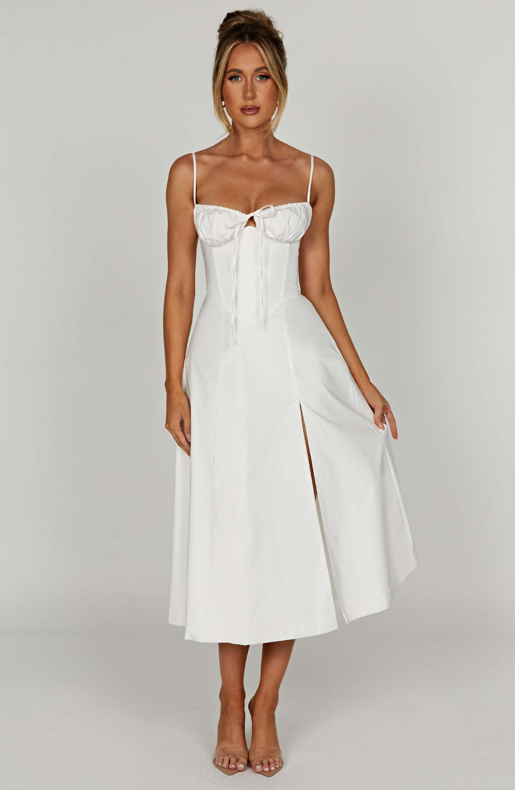 Flourenne Deandra Midi Dress in Ivory