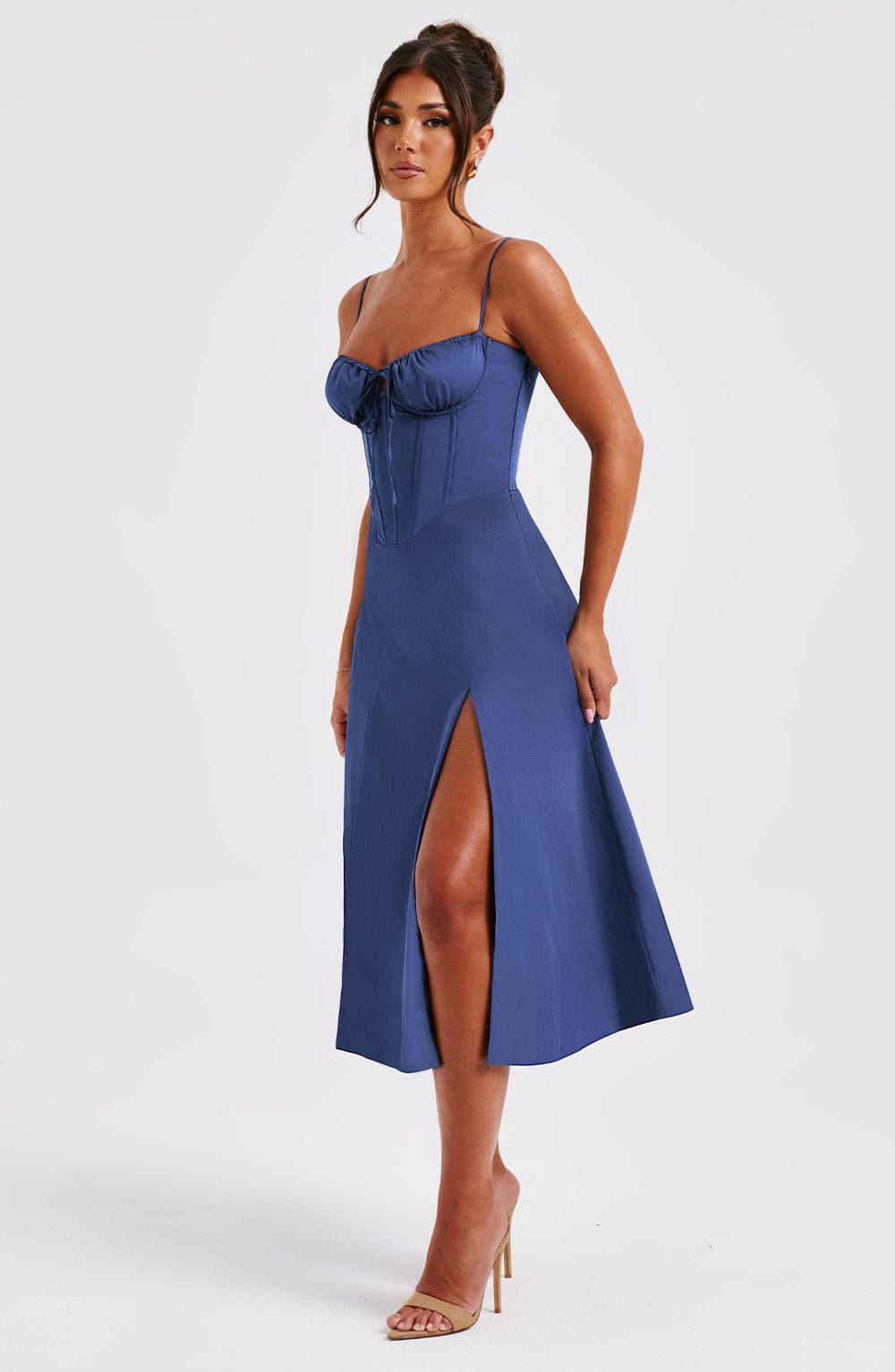 Flourenne Deandra Midi Dress in Navy