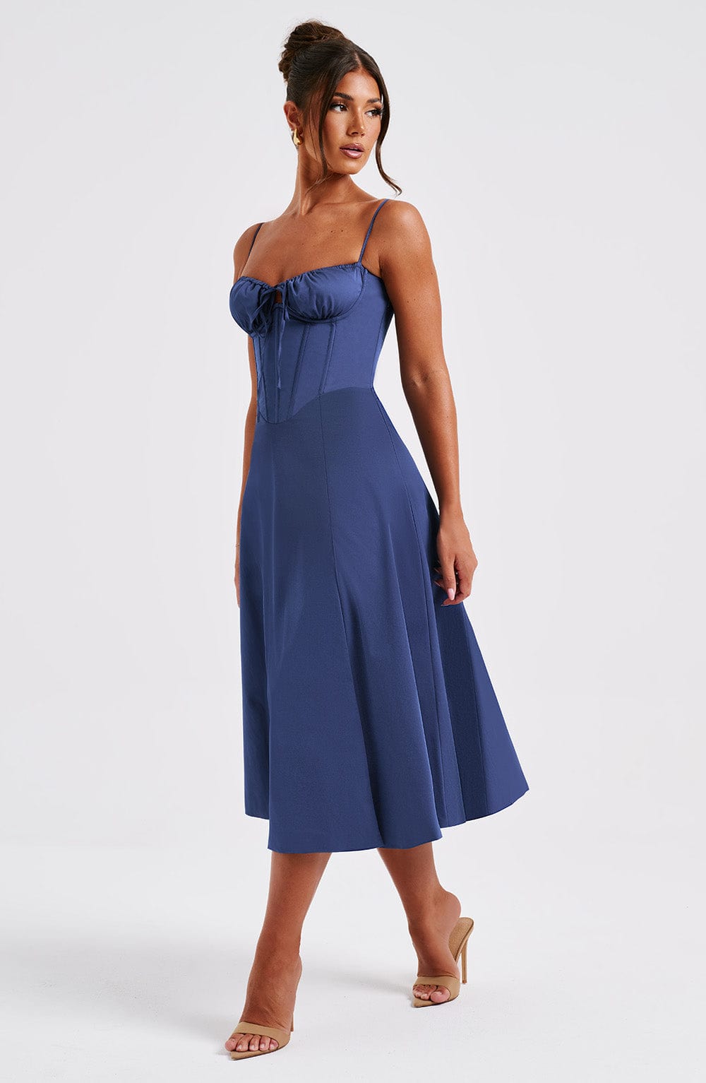 Flourenne Deandra Midi Dress in Navy