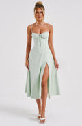 Flourenne Deandra Midi Dress in Sage