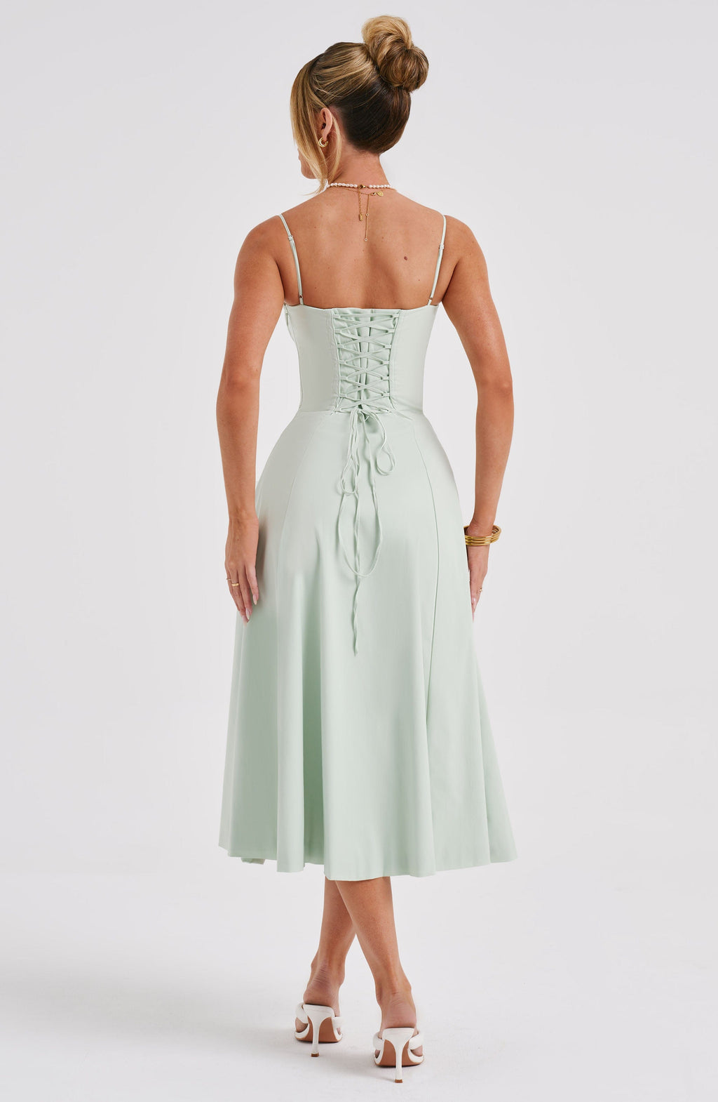 Flourenne Deandra Midi Dress in Sage