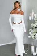Flourenne Deemara Maxi Skirt in Ivory