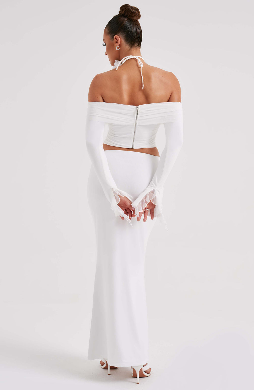 Flourenne Deemara Maxi Skirt in Ivory