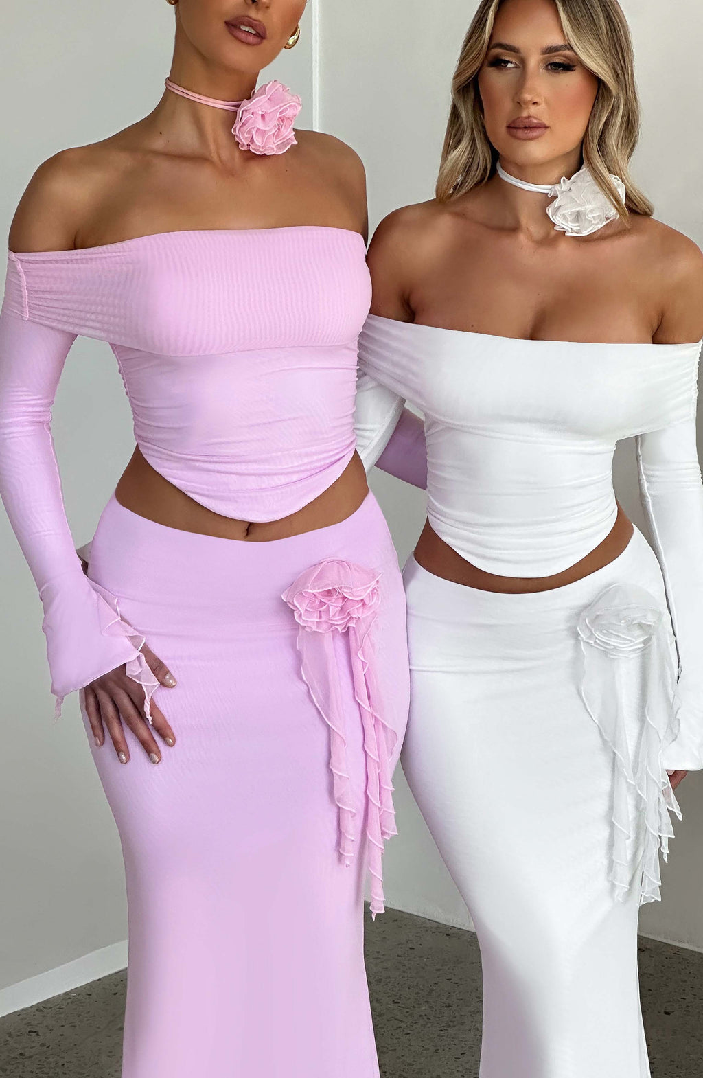 Flourenne Deemara Maxi Skirt in Ivory