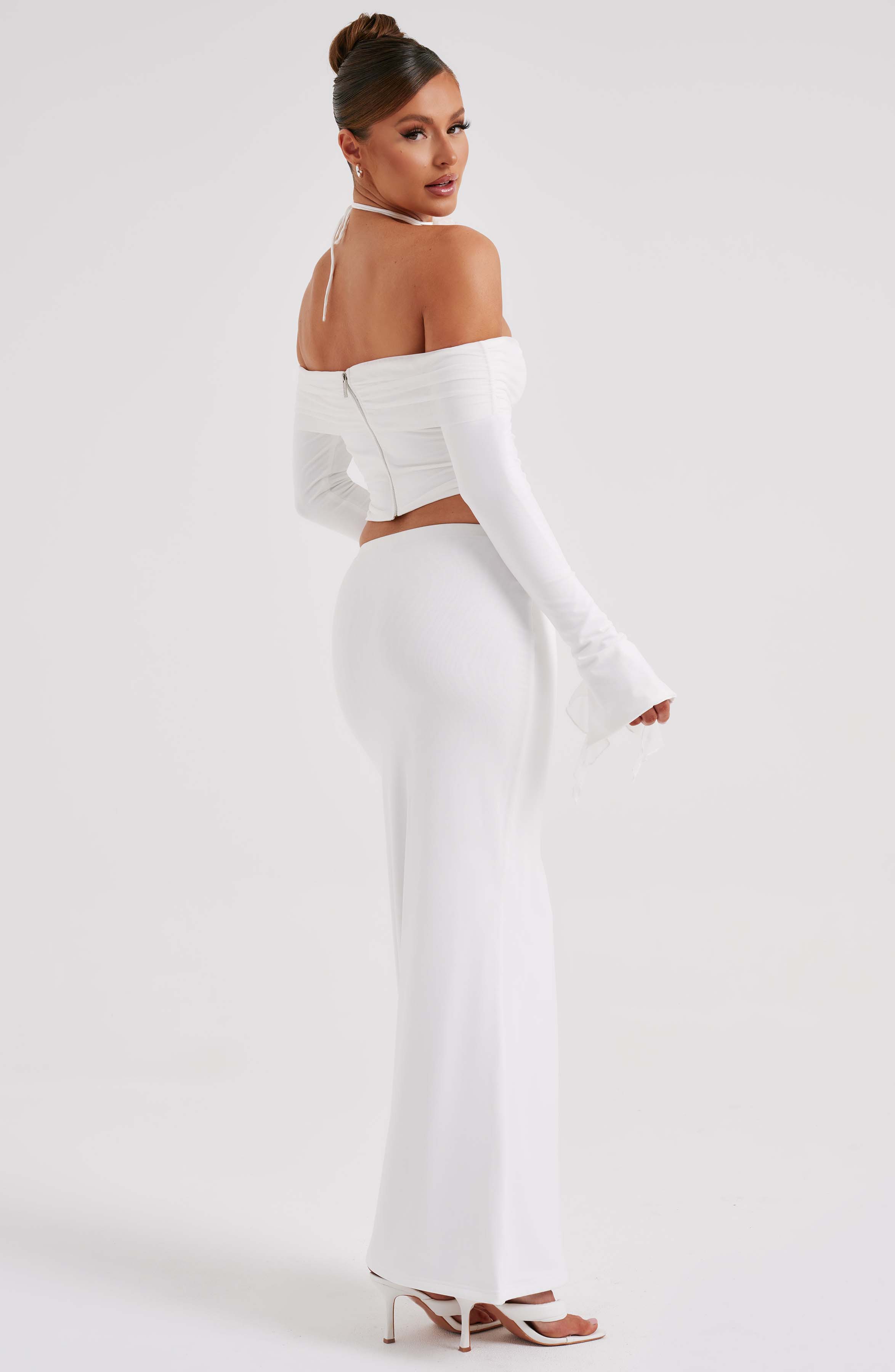Flourenne Deemara Maxi Skirt in Ivory