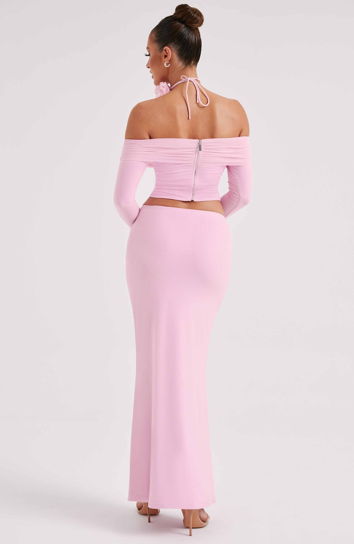 Flourenne Deemara Maxi Skirt in Pink