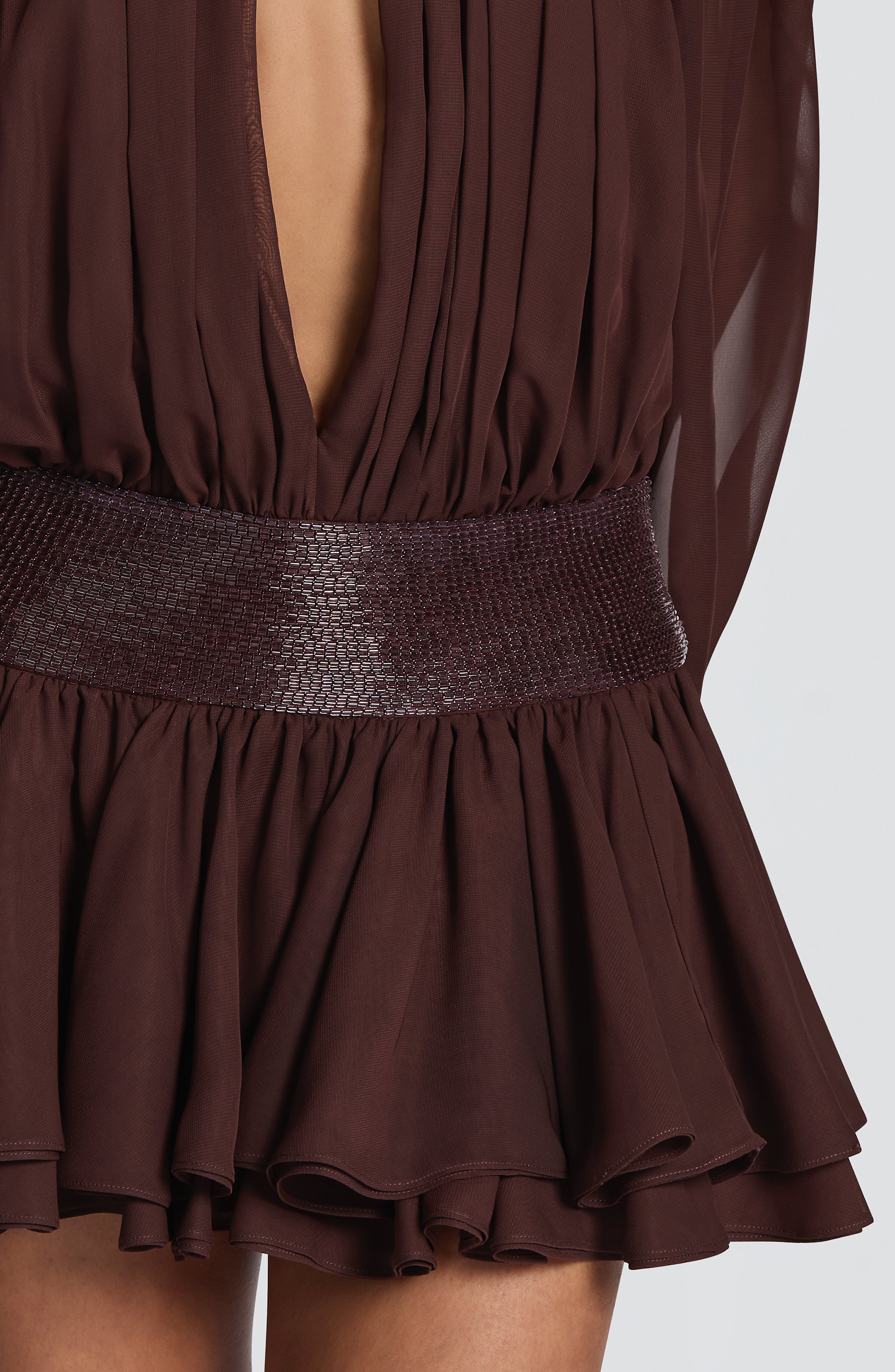 Flourenne Dejana Playsuit in Plum Brown