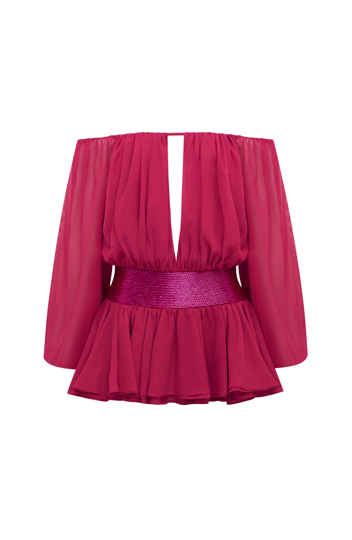 Flourenne Dejana Playsuit in Raspberry