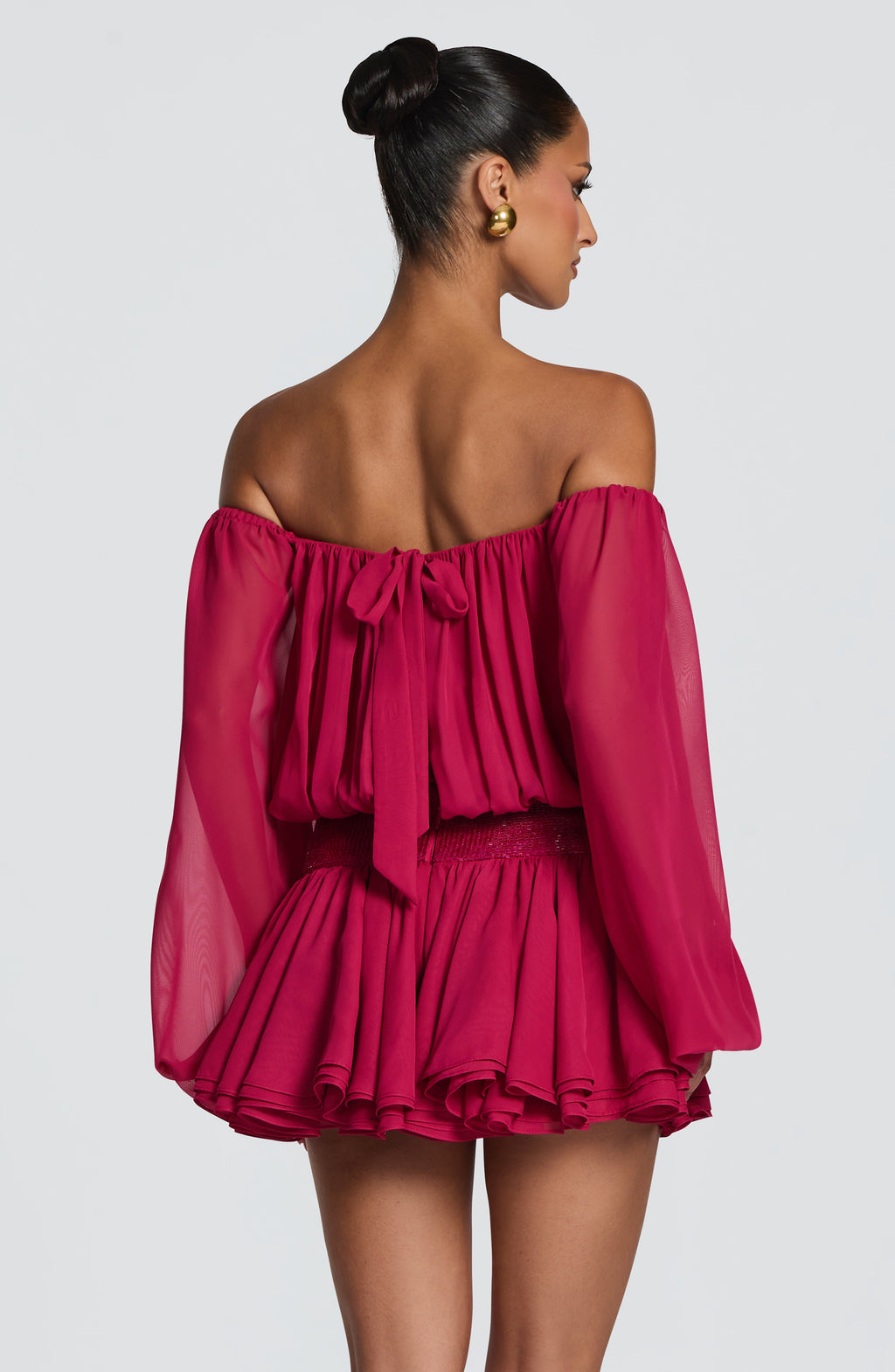 Flourenne Dejana Playsuit in Raspberry