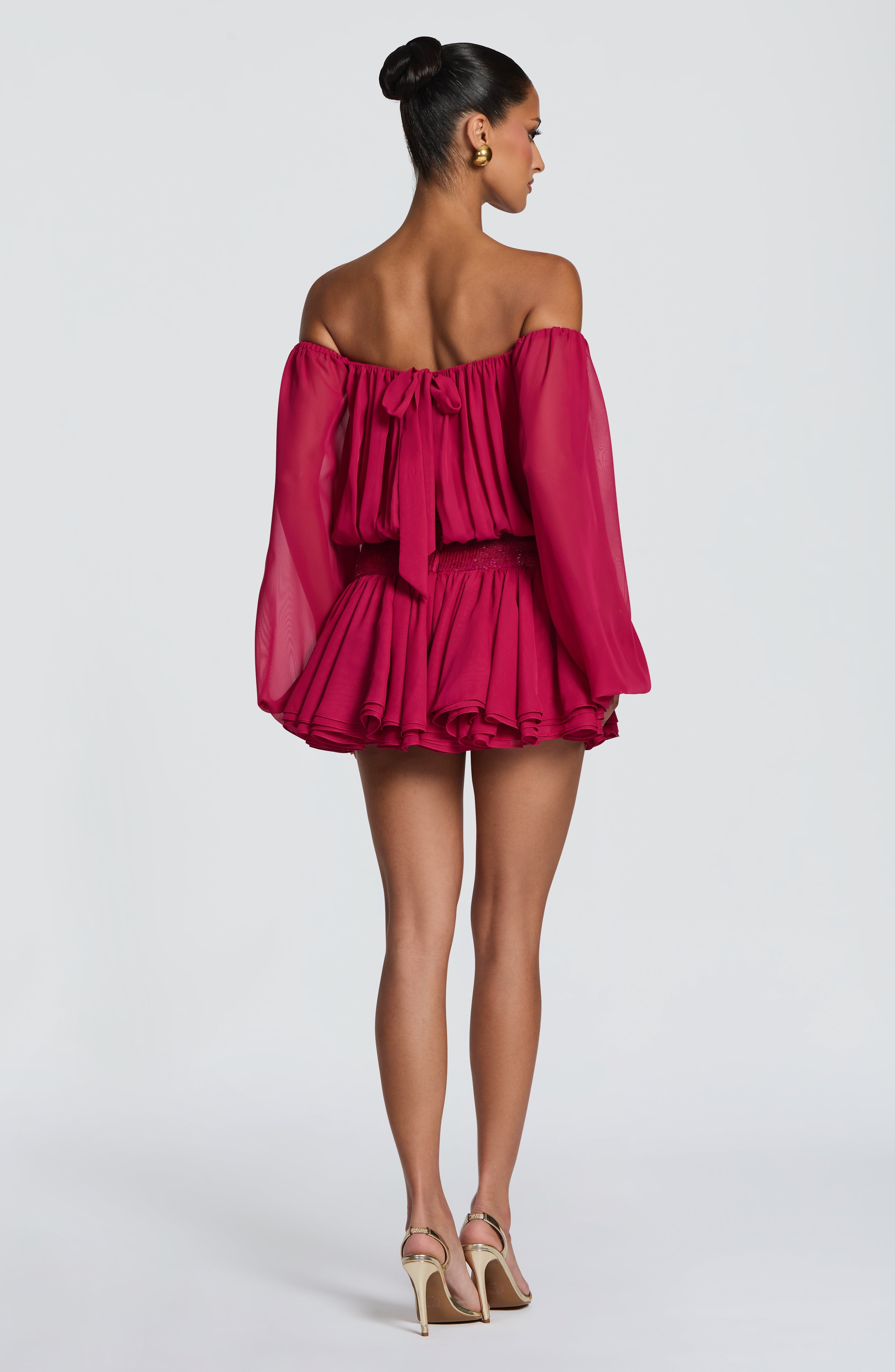 Flourenne Dejana Playsuit in Raspberry