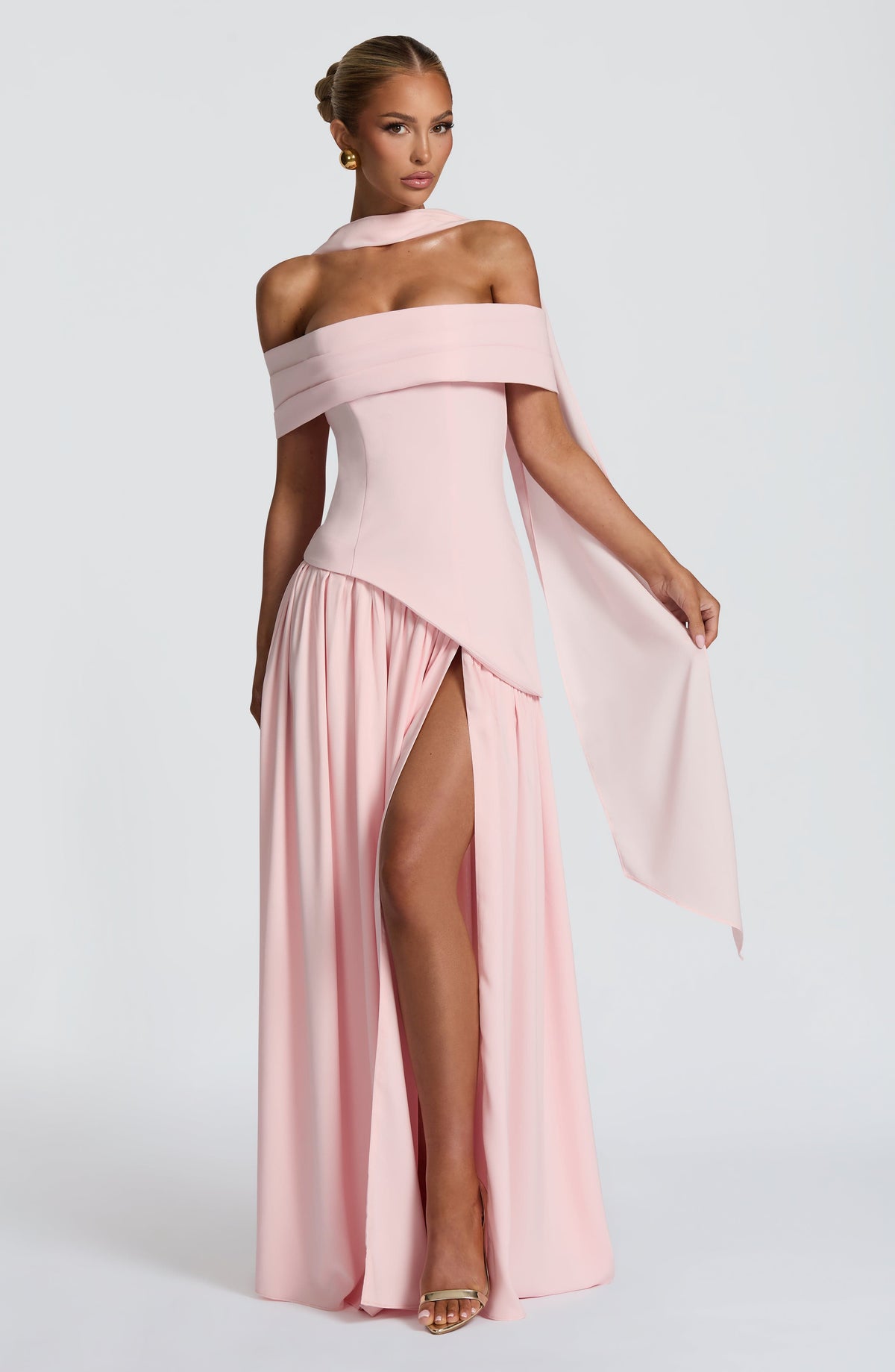 Flourenne Delilia Maxi Dress in Blush