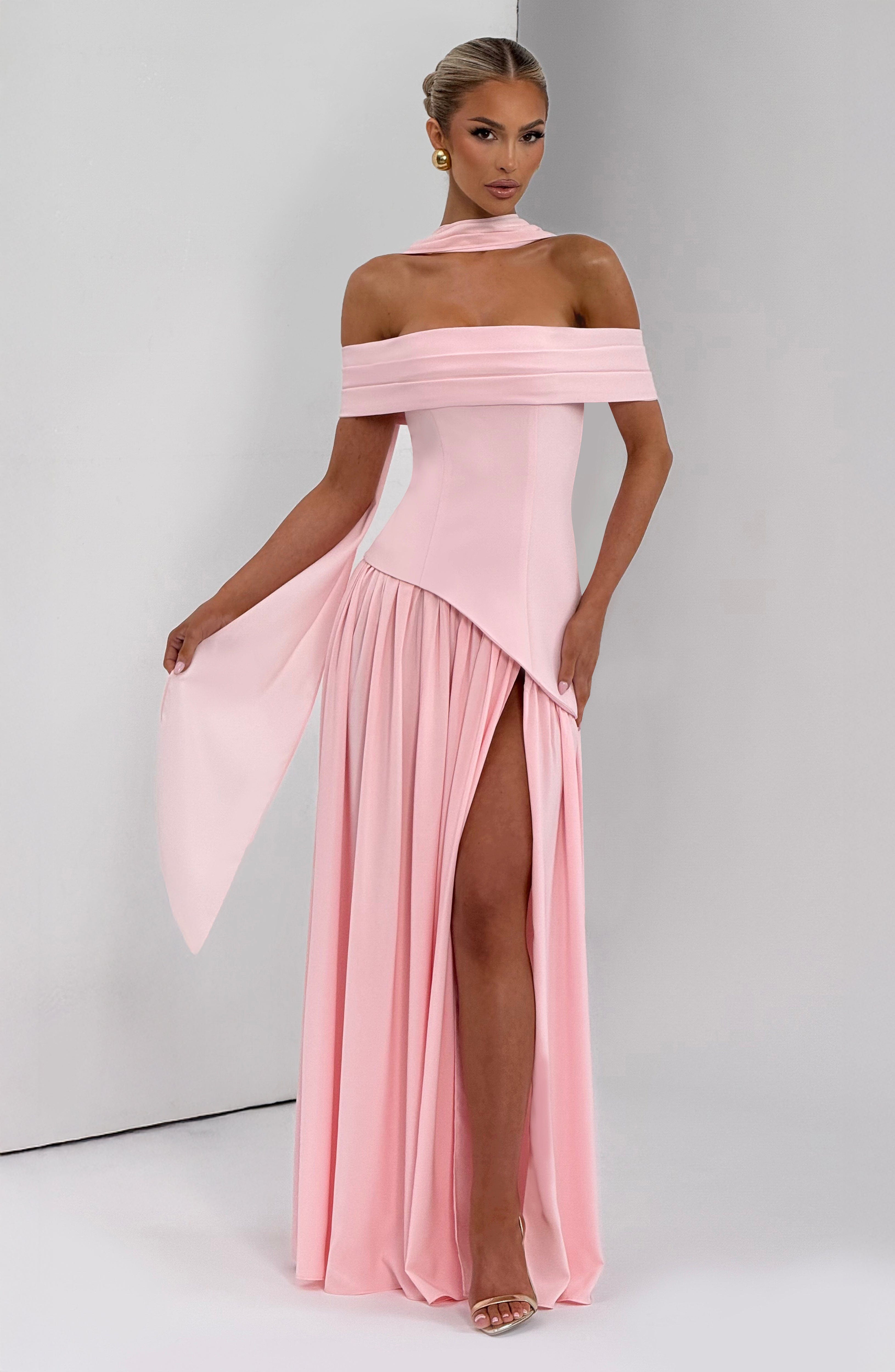 Flourenne Delilia Maxi Dress in Blush
