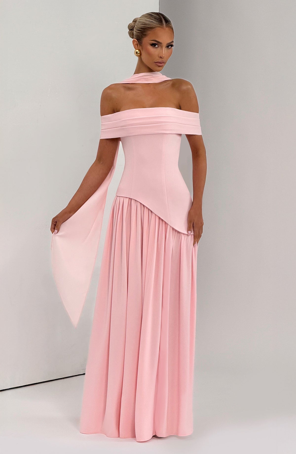 Flourenne Delilia Maxi Dress in Blush
