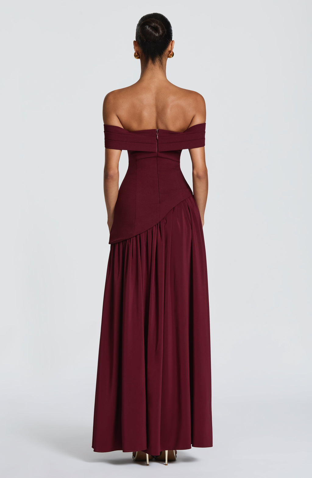Flourenne Delilia Maxi Dress in Cherry Lacquer