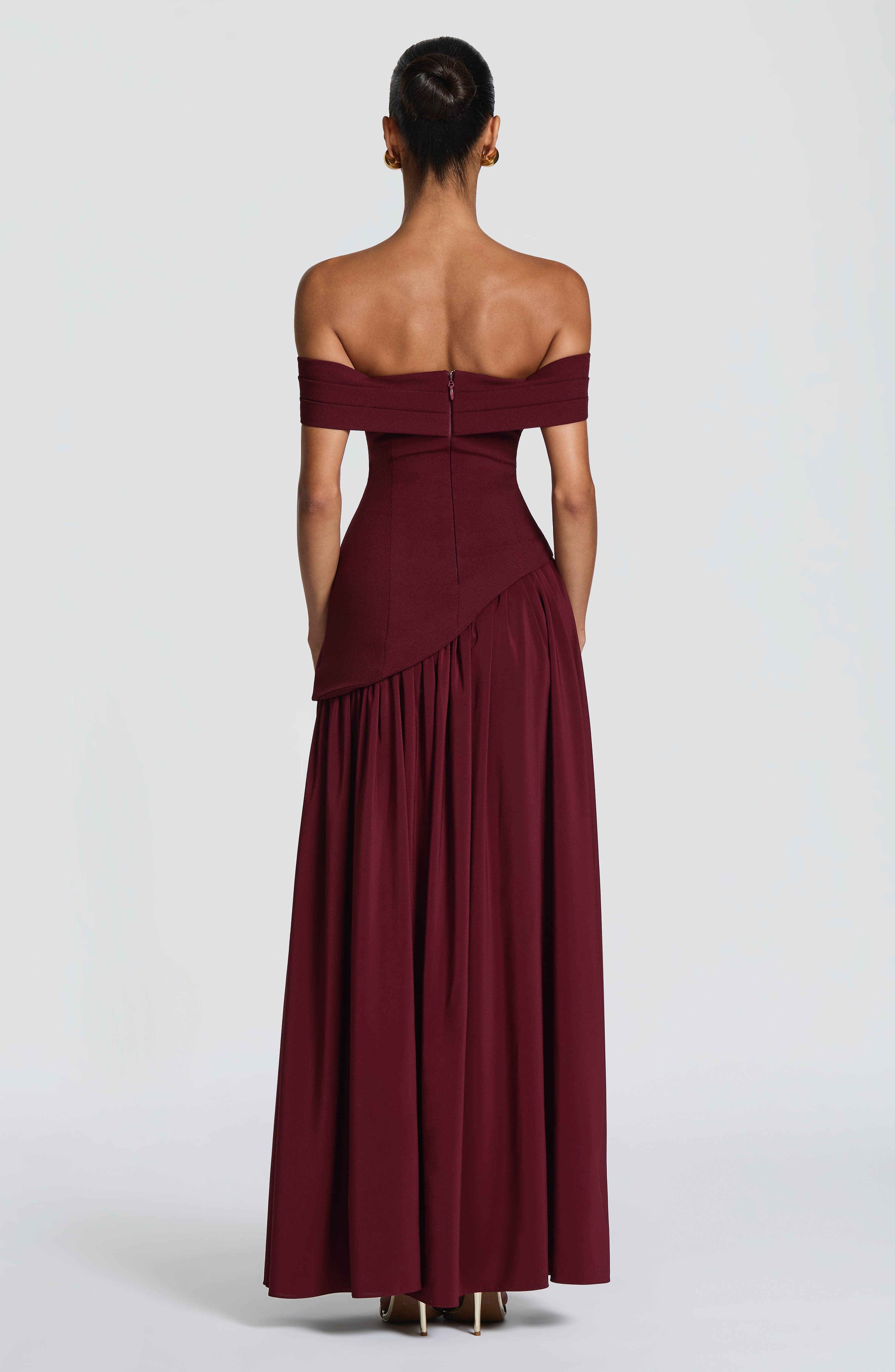 Flourenne Delilia Maxi Dress in Cherry Lacquer