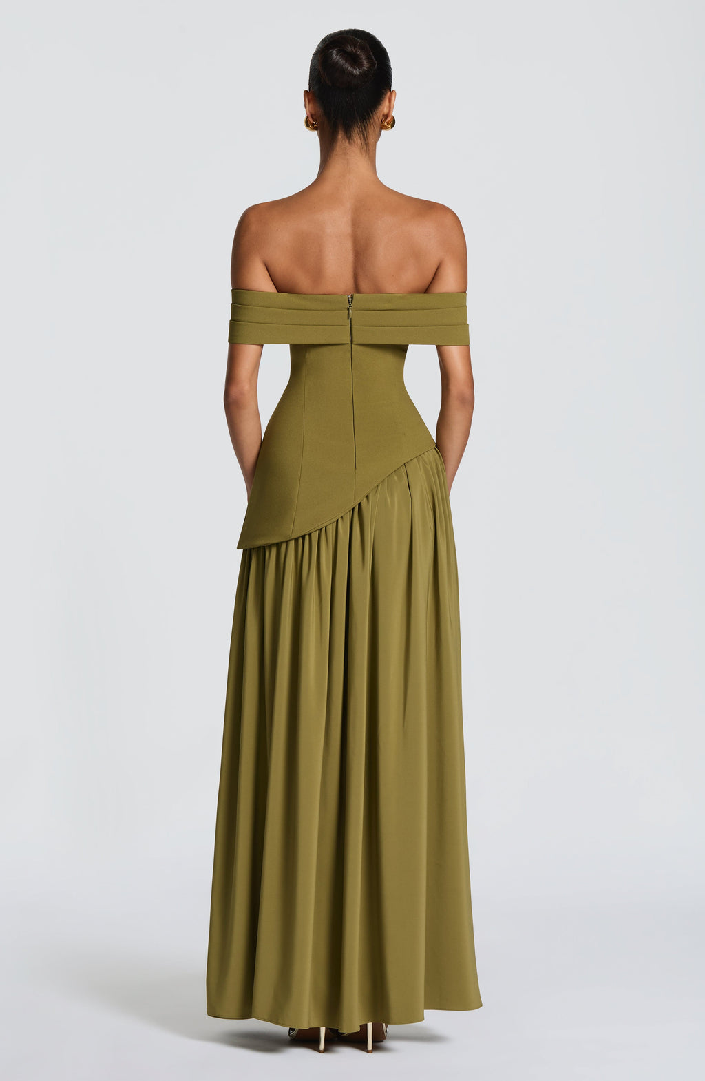 Flourenne Delisha Maxi Dress in Deep Olive