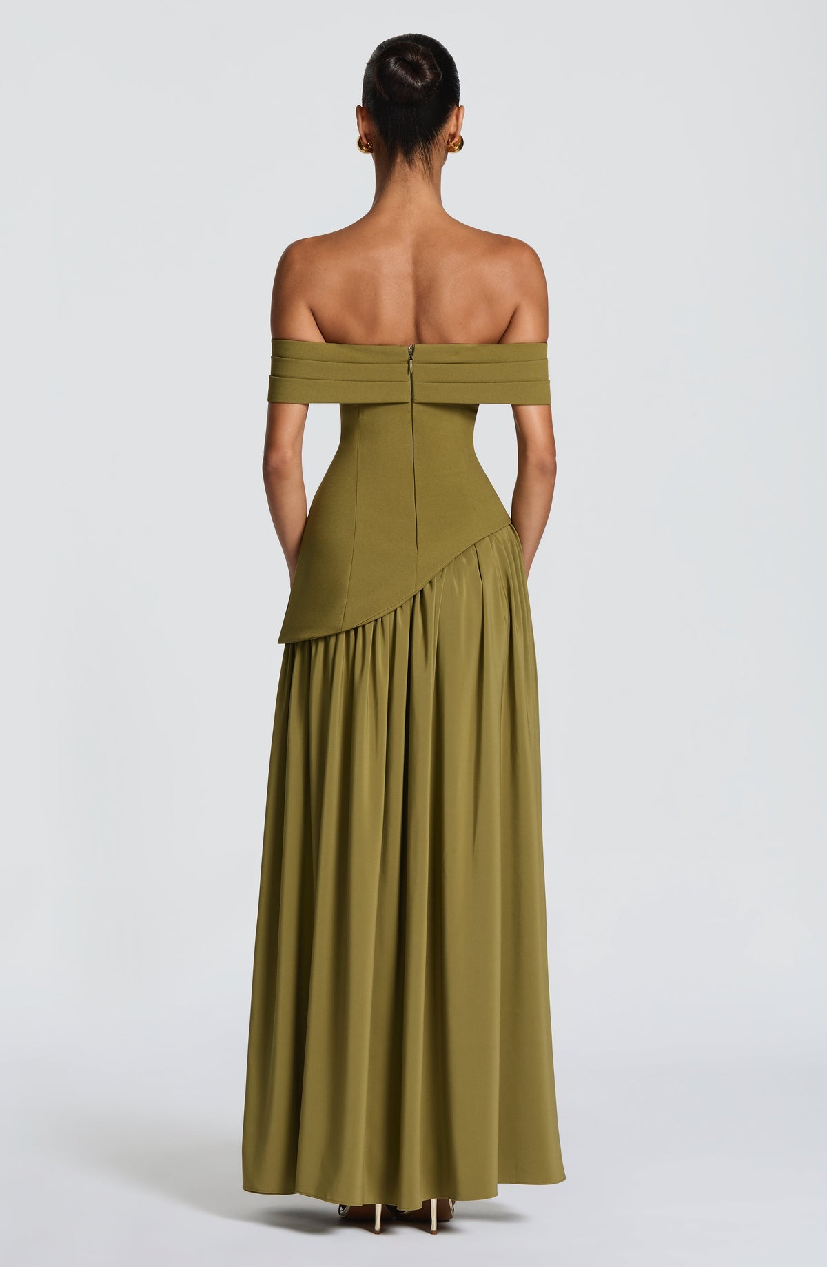 Flourenne Delisha Maxi Dress in Deep Olive
