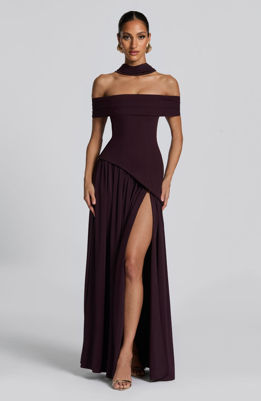Flourenne Delisha Maxi Dress in Plum