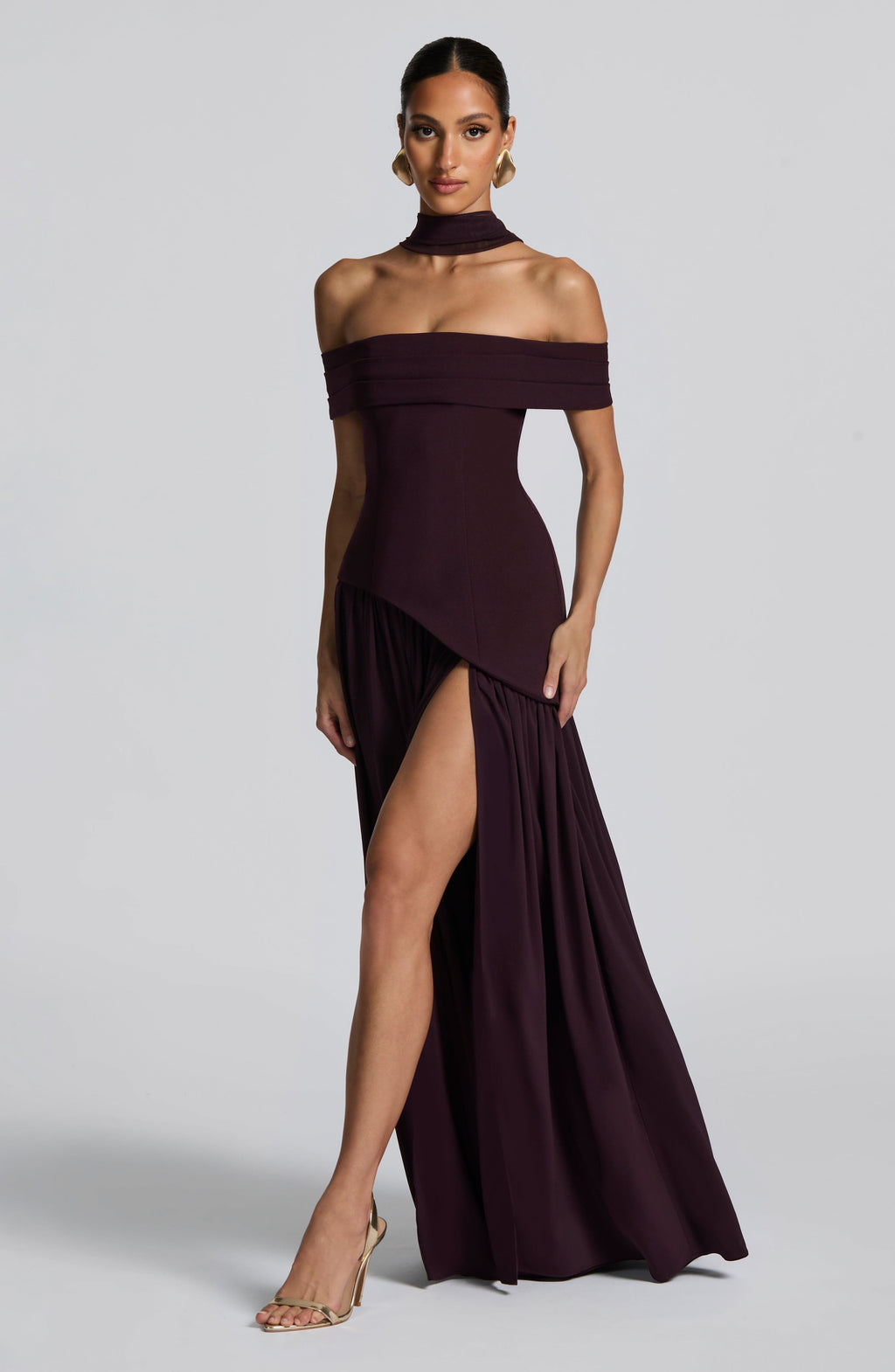 Flourenne Delisha Maxi Dress in Plum