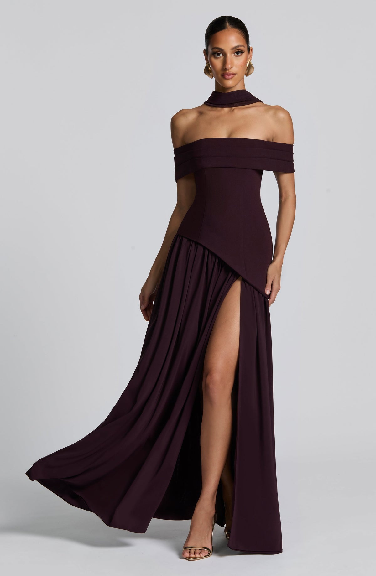 Flourenne Delisha Maxi Dress in Plum